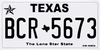TX license plate BCR5673