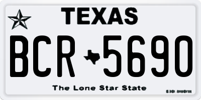 TX license plate BCR5690