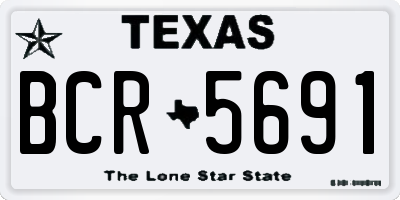 TX license plate BCR5691