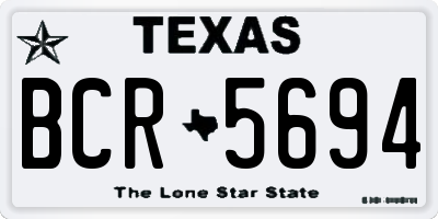 TX license plate BCR5694