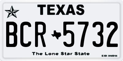 TX license plate BCR5732