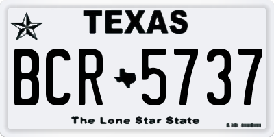 TX license plate BCR5737