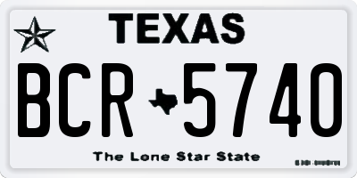 TX license plate BCR5740