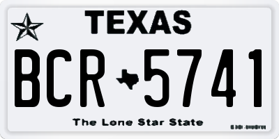 TX license plate BCR5741
