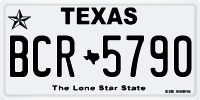 TX license plate BCR5790