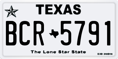 TX license plate BCR5791