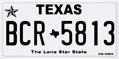 TX license plate BCR5813