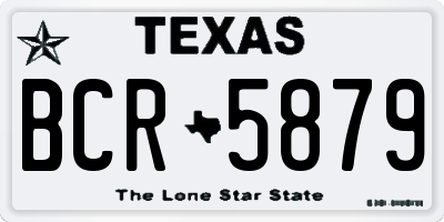 TX license plate BCR5879