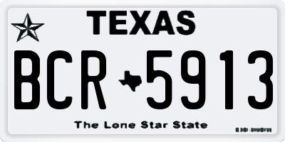 TX license plate BCR5913