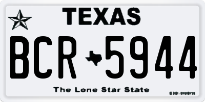 TX license plate BCR5944
