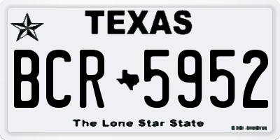TX license plate BCR5952