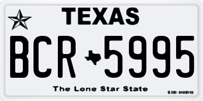 TX license plate BCR5995