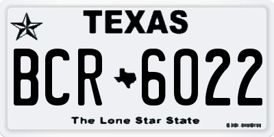 TX license plate BCR6022
