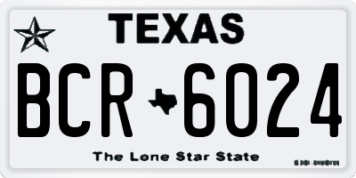 TX license plate BCR6024