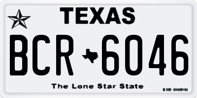 TX license plate BCR6046