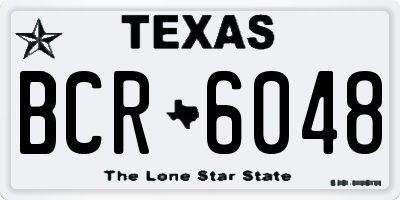 TX license plate BCR6048