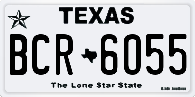 TX license plate BCR6055