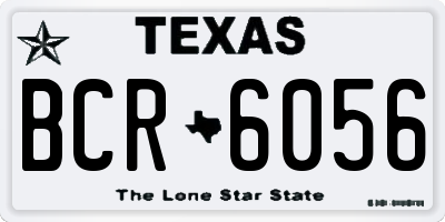 TX license plate BCR6056