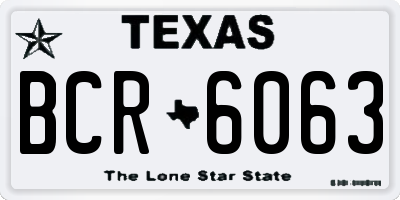 TX license plate BCR6063