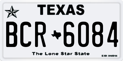 TX license plate BCR6084