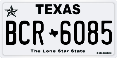 TX license plate BCR6085