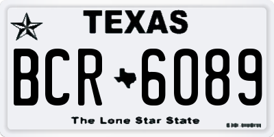 TX license plate BCR6089