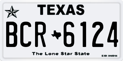 TX license plate BCR6124