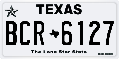 TX license plate BCR6127
