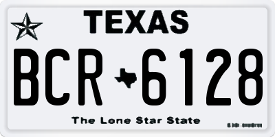 TX license plate BCR6128
