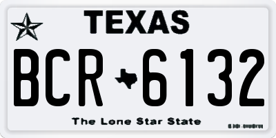 TX license plate BCR6132