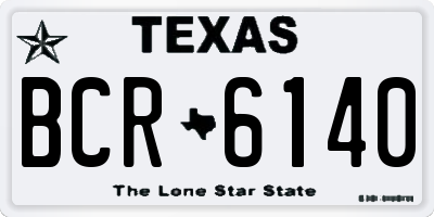 TX license plate BCR6140