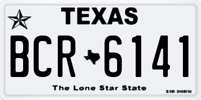 TX license plate BCR6141