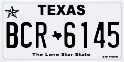 TX license plate BCR6145