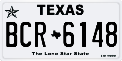 TX license plate BCR6148