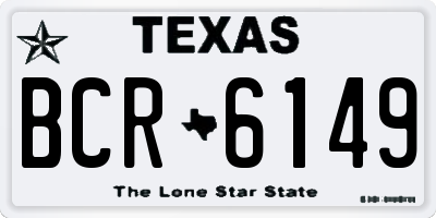 TX license plate BCR6149