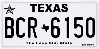 TX license plate BCR6150