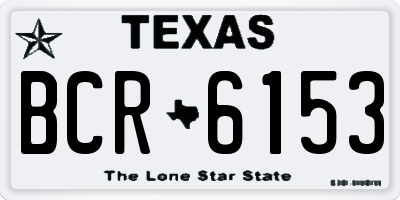 TX license plate BCR6153