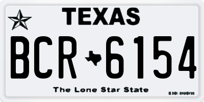 TX license plate BCR6154