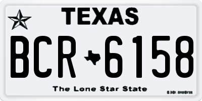 TX license plate BCR6158