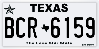 TX license plate BCR6159