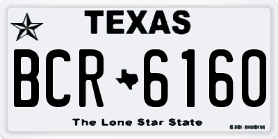 TX license plate BCR6160