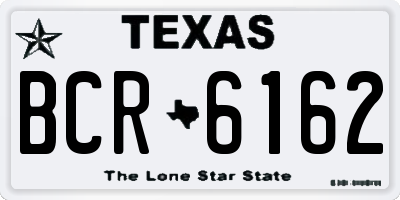 TX license plate BCR6162