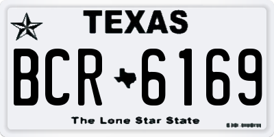 TX license plate BCR6169