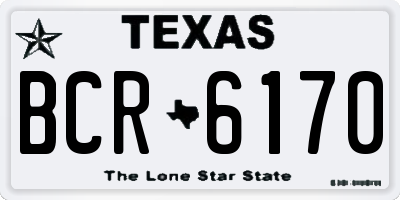 TX license plate BCR6170
