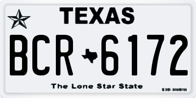 TX license plate BCR6172
