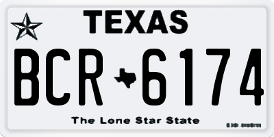 TX license plate BCR6174