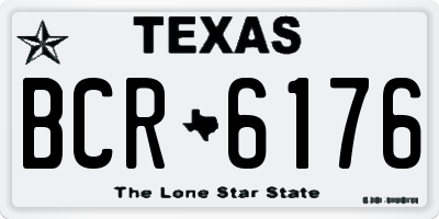 TX license plate BCR6176