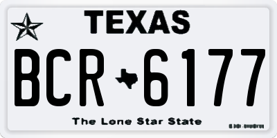 TX license plate BCR6177