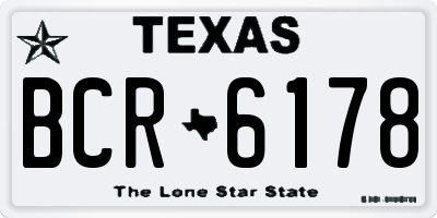 TX license plate BCR6178
