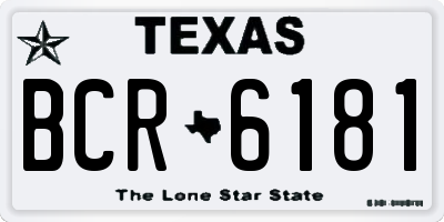 TX license plate BCR6181